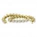 8.51 ct Ladies Round Cut Diamond Tennis Bracelet in 14 kt Yellow Gold 